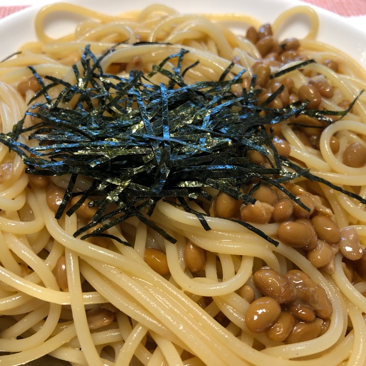 フライパンいらず♪あえるだけの納豆パスタ